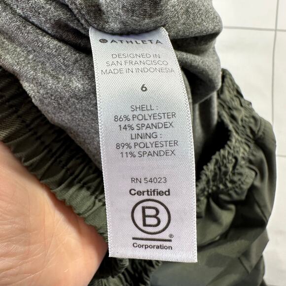 Athleta Pants Womens 6 Green Camo Brooklyn Textured Lined Jogger Athletic Warm - Picture 5 of 12